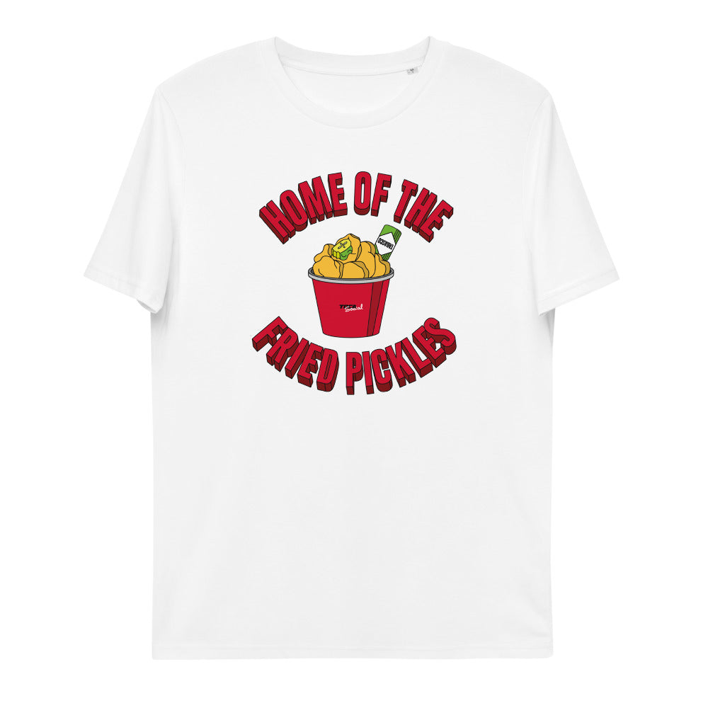 Unisex organic cotton t-shirt - Home of the Fried Pickles (2 colours)